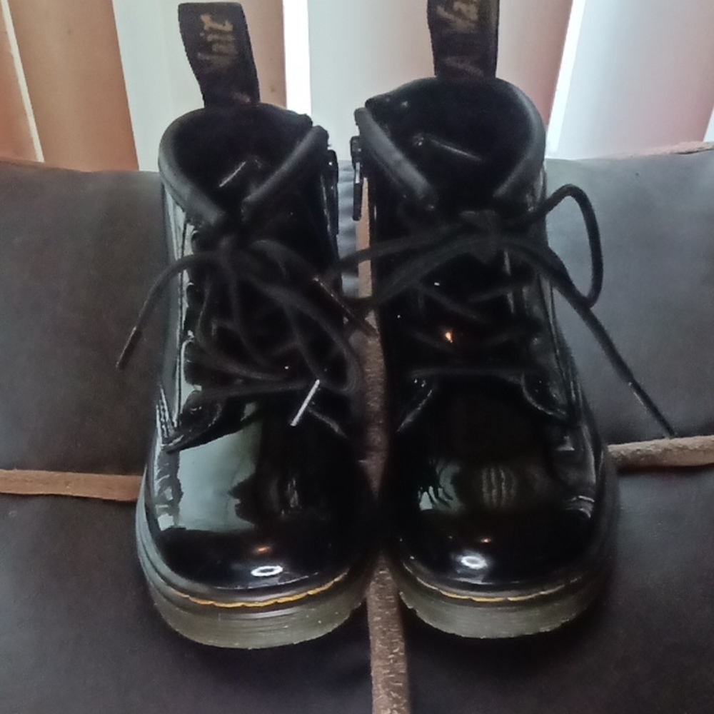 Dr. Martens Black Glossy Lace-Up Boots